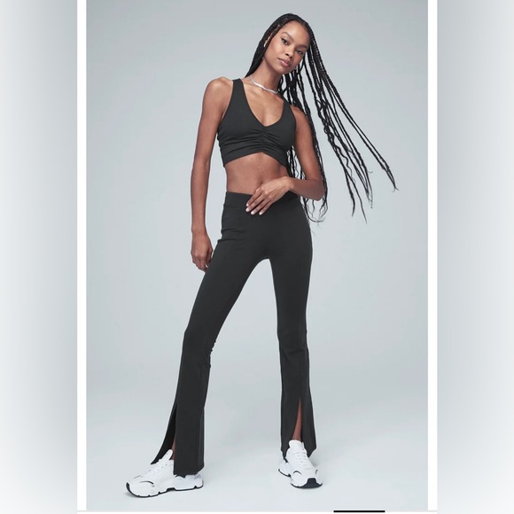 Alo Yoga Airbrush 7/8 High Waist Flutter Legging Black Size Small - Picture 1 of 7